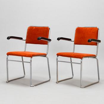 A pair of mid 20th century armchairs for J. Merivaara, Helsinki.