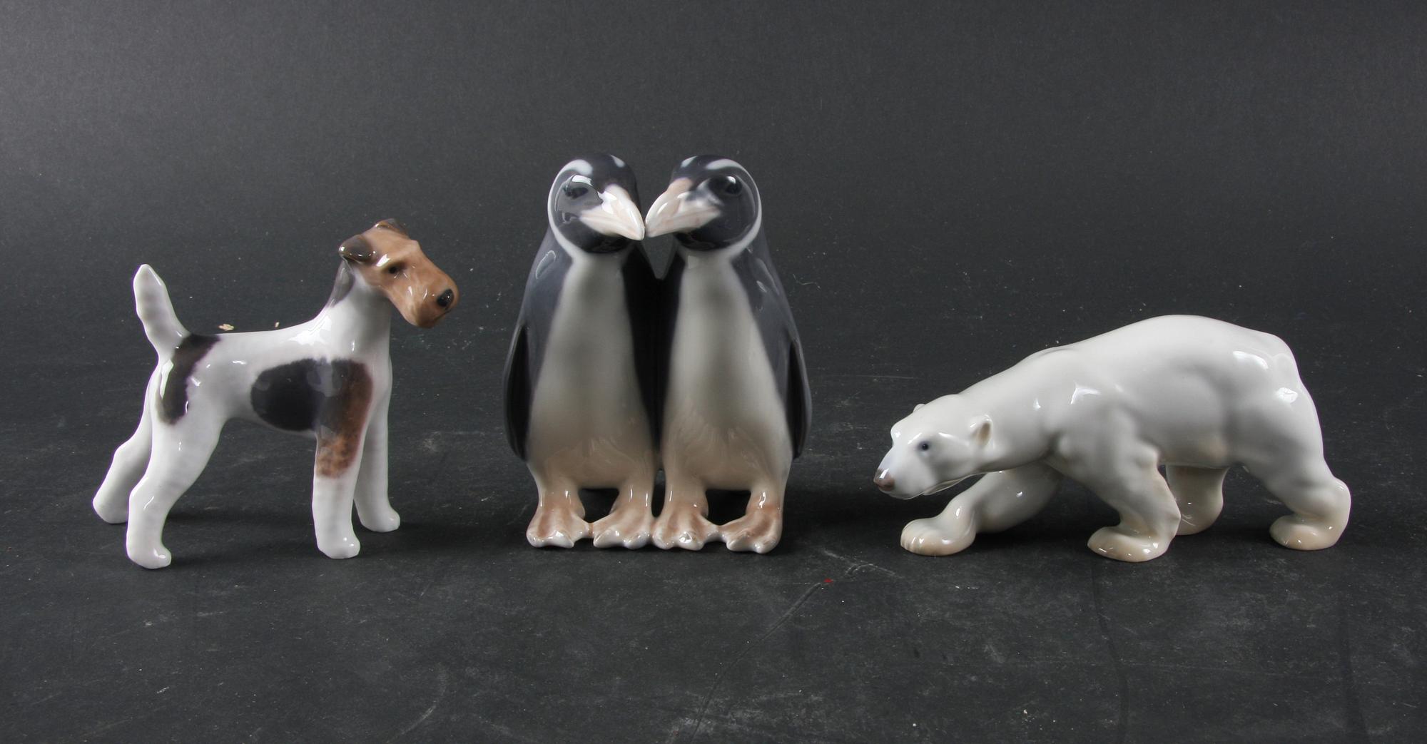 FIGURINER, 9 st, porslin, Royal Copenhagen, Dahl Jensen och Bing & Gröndahl.