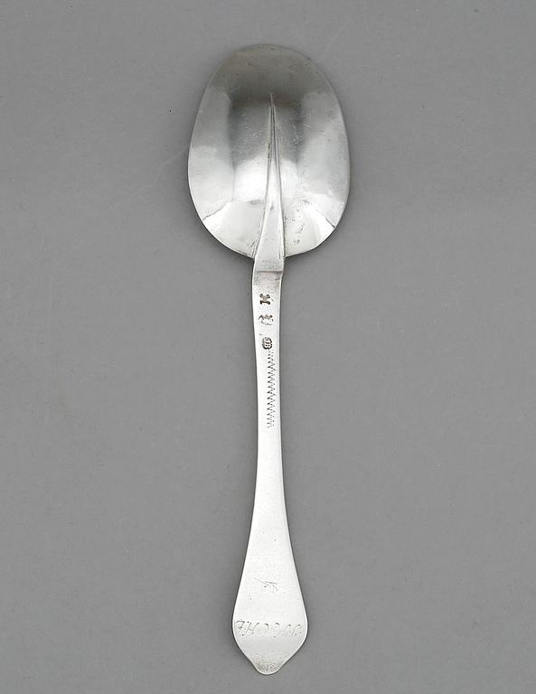 RÅTTSVANSSKED, silver, 1720, Jacob Brunck, mästare i Stockholm 1715-1745, 46 gram.
