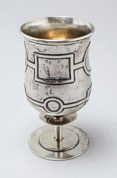 KARL NORBERG, bägare, silver, C.G Hallberg, Stockholm, 1930.