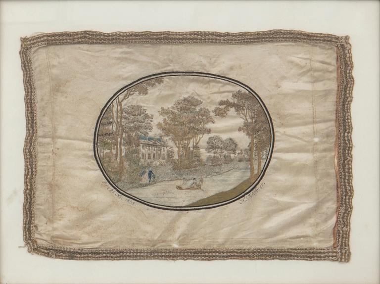 Silk embroidery, early 19th century.