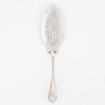 A Swedish Silver Serving Spoon, mark of Nils Tullgren, Helsingborg 1799.