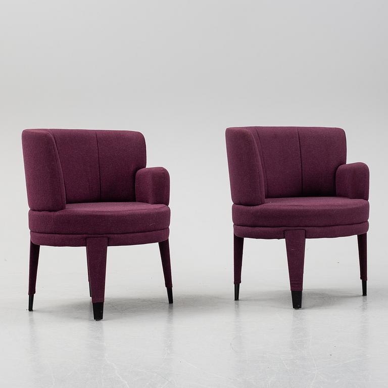 A pair of armchairs, 21st Century.