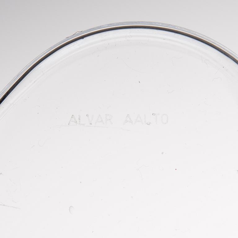 ALVAR AALTO, VASER, 3 st, glas, Iittala, 1980/90-tal.