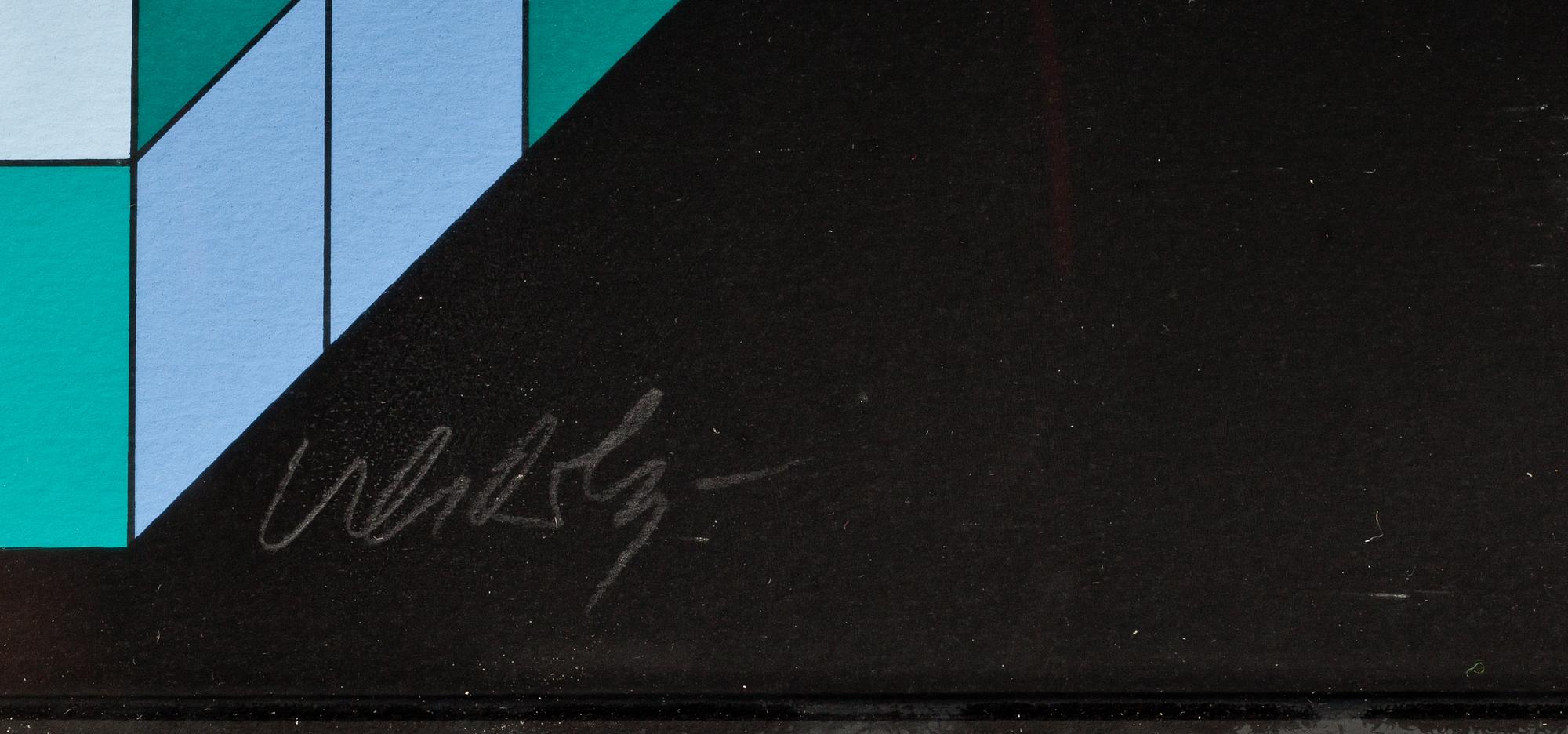 VICTOR VASARELY, färgserigrafi, sign och numr 247/250.