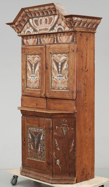 SKÄNKSKÅP, allmoge. Rättvik, Dalarna. Daterat 1792.