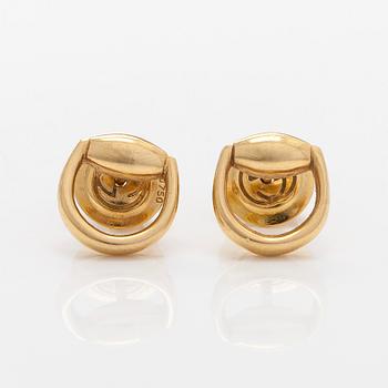 Gucci, Örhängen, "Horsebit", 18 K guld. Märkt Gucci.