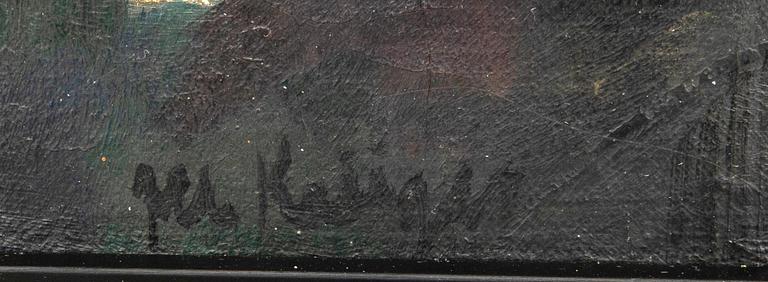 Albert Krüger, Italienskt landskap med byggnader.