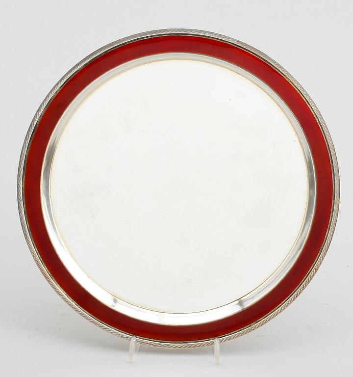 BRICKA, sterlingsilver, David Andersen, Norge, stämplad. Total vikt 575 gr.