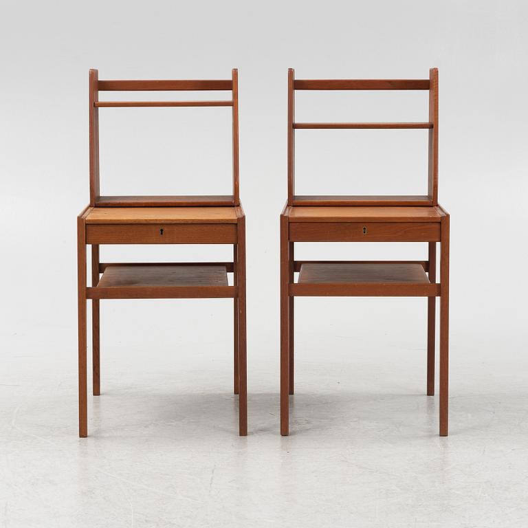 Sven Engström & Gunnar Myrstrand, a pair of 'Dixie' bedside tables, tingströms, Sweden, 1950's/60's.