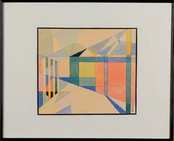 OIDENTIFIERAD KONSTNÄR, akvarell, signerad S.N. och daterad -50.