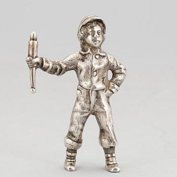 FIGUR, silver, Christian Heise, Danmark, 1900-talets början. Vikt ca 210 gram.