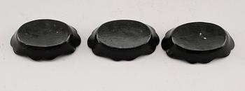 SKÅLAR, 3 st, papier maché, Kina, 1800-tal.