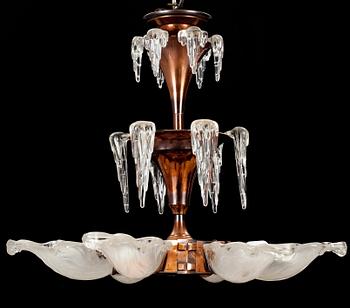 TAKLAMPA, 1900-talets första hälft. Höjd 59 cm.