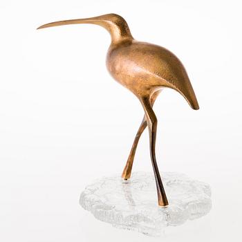 Tapio Wirkkala, A bird sculpture in bronze, marked Kultakeskus Oy Made in Finland Design: Tapio Wirkkala.