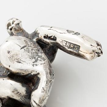 PA Lundahl-Terrs, figurines/pendants, eleven pieces, silver, in the form of animals.