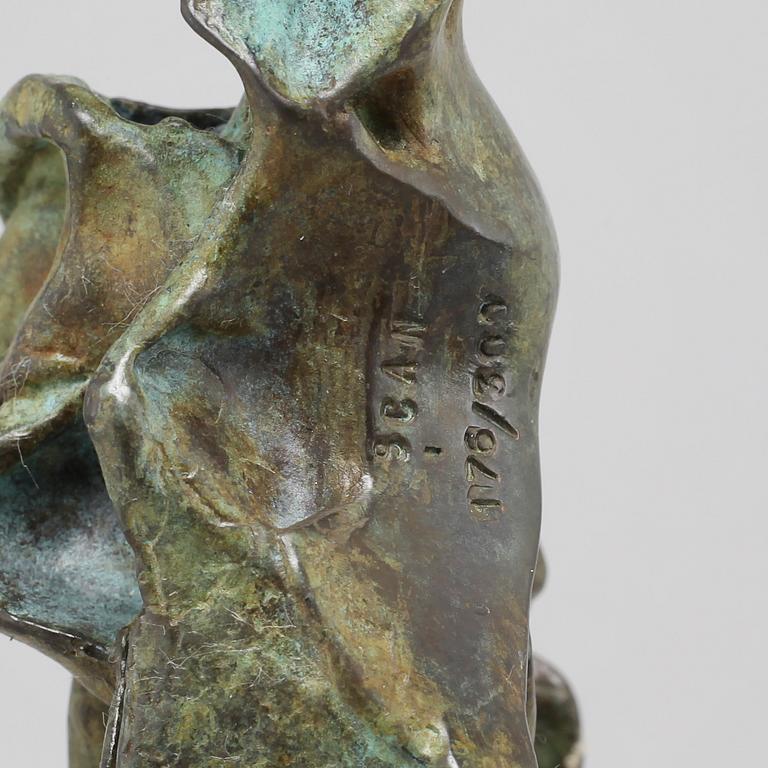 a bronze sculpture, signed and numbered 176/300.