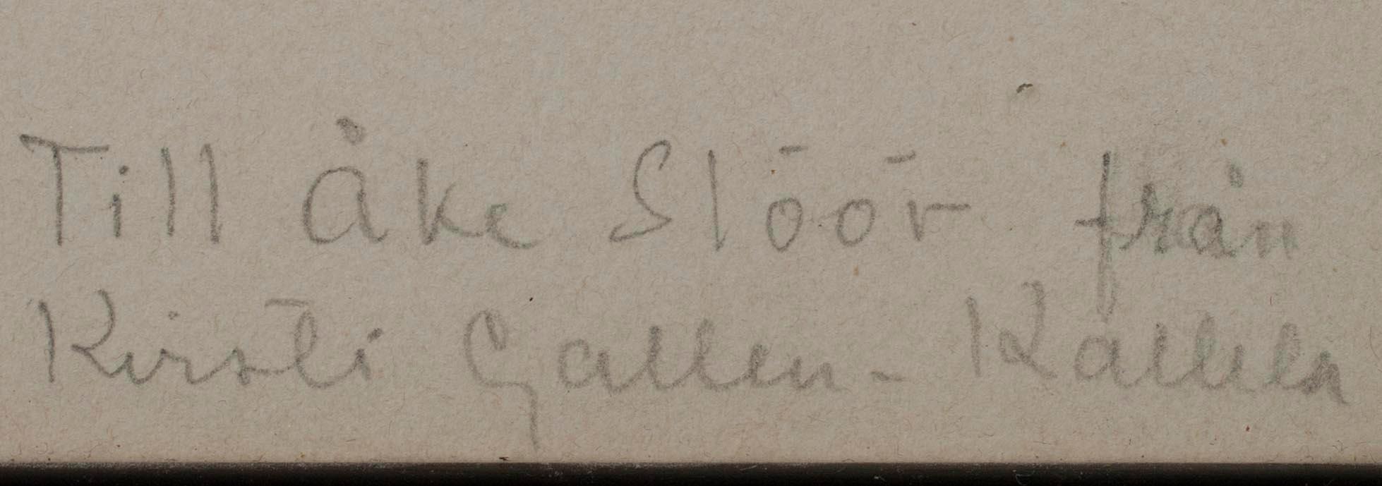 AKSELI GALLEN-KALLELA (FINLAND), etsning, sign.