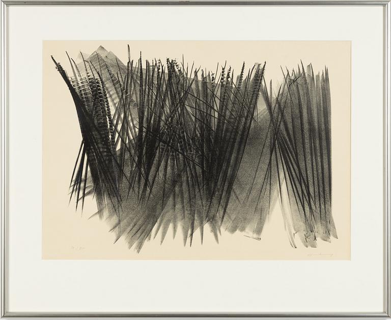 Hans Hartung, litografi, signerad Hans Hartung.