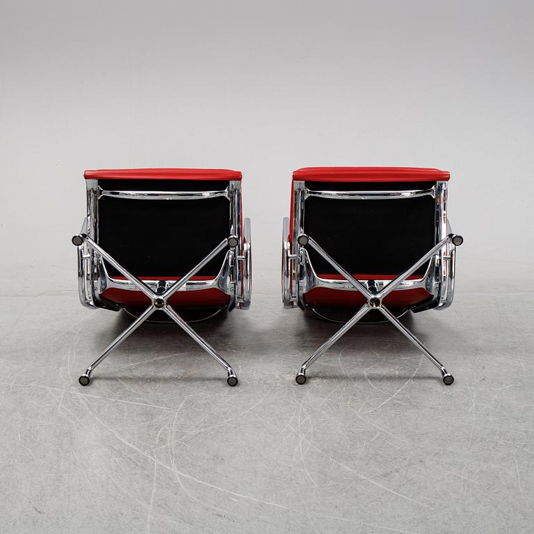 A pair of model EA 216 lounge chairs by Charles and Ray Eames for Vitra, designed 1969.