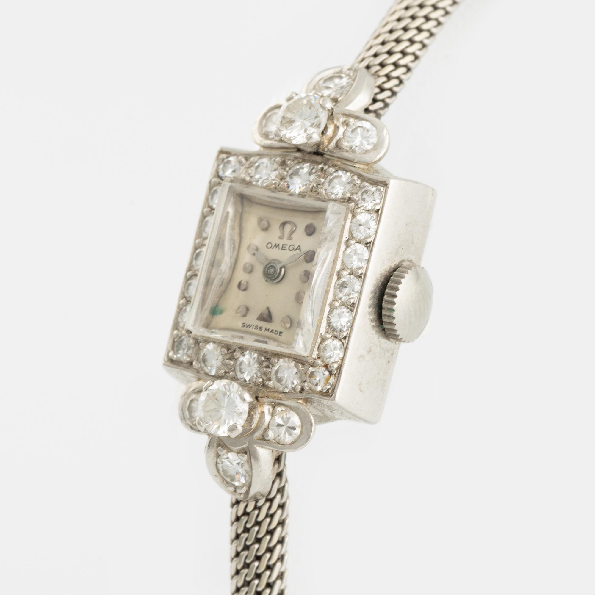 Omega, wristwatch, 12,5 x 14,5 mm.