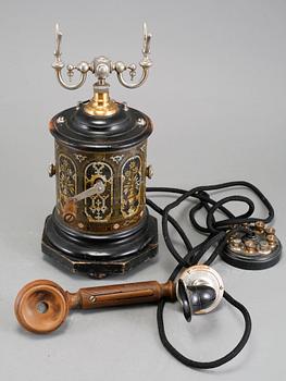BORDSTELEFON, "Kaffekvarnen", L M Ericsson, Stockholm, omkring 1900.