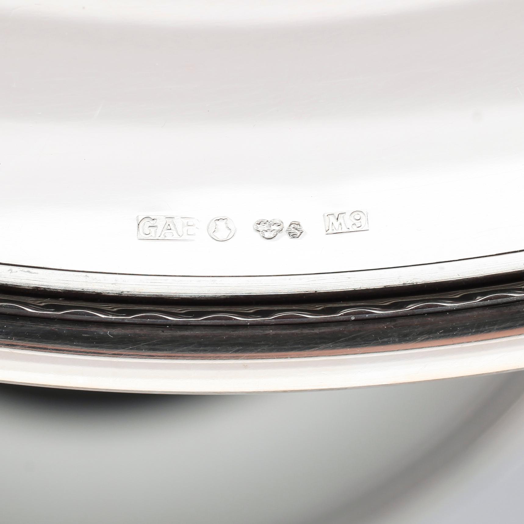 KUVERTTALLRIKAR, 4 st, (3+1), silver, GAB, Stockholm 1962/67. Vikt ca 1841 gram.