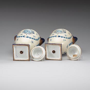 URNOR med LOCK, kompaniporslin. Qing dynastin, Jiaqing (1796-1820).