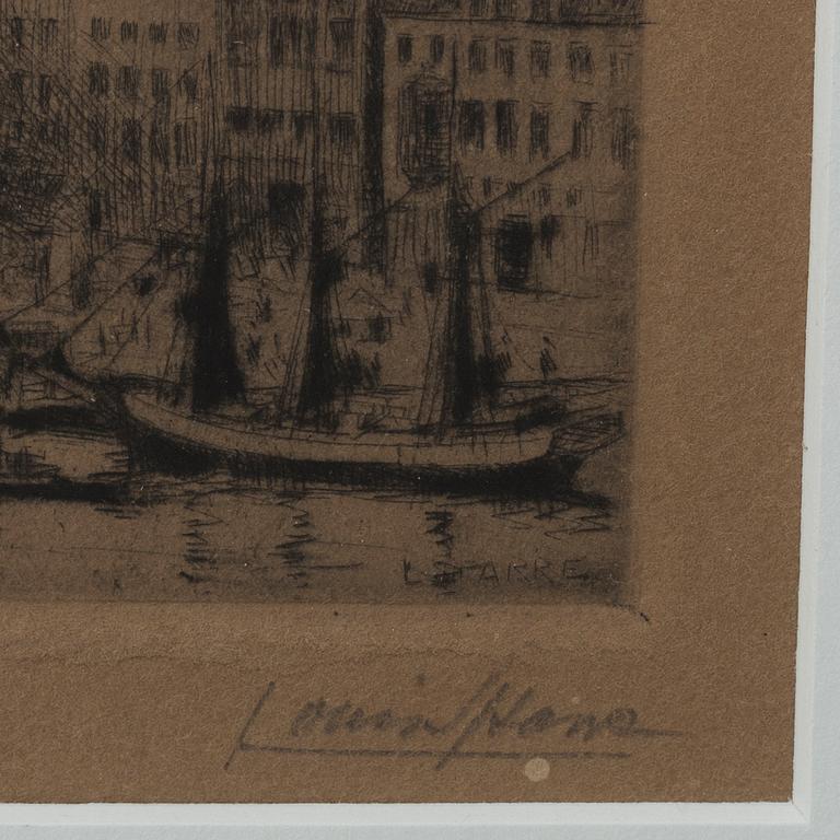 LOUIS SPARRE, etching, signed and dated 1929 in plate.