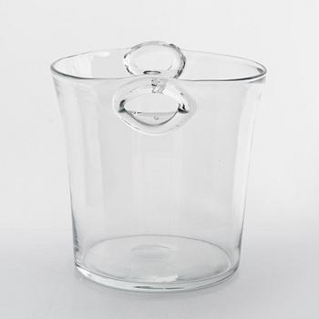 Nils Landberg, a glass wine cooler, Orrefors, Sweden, mif 20th century.