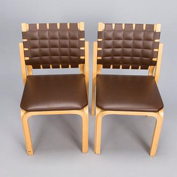 ALVAR AALTO, a set of 4 chairs, model 612, Artek, 1960s.