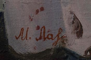 BORIS MIKHAELOVITCH LAVRENKO (RYSSLAND), öljy levylle, sign.