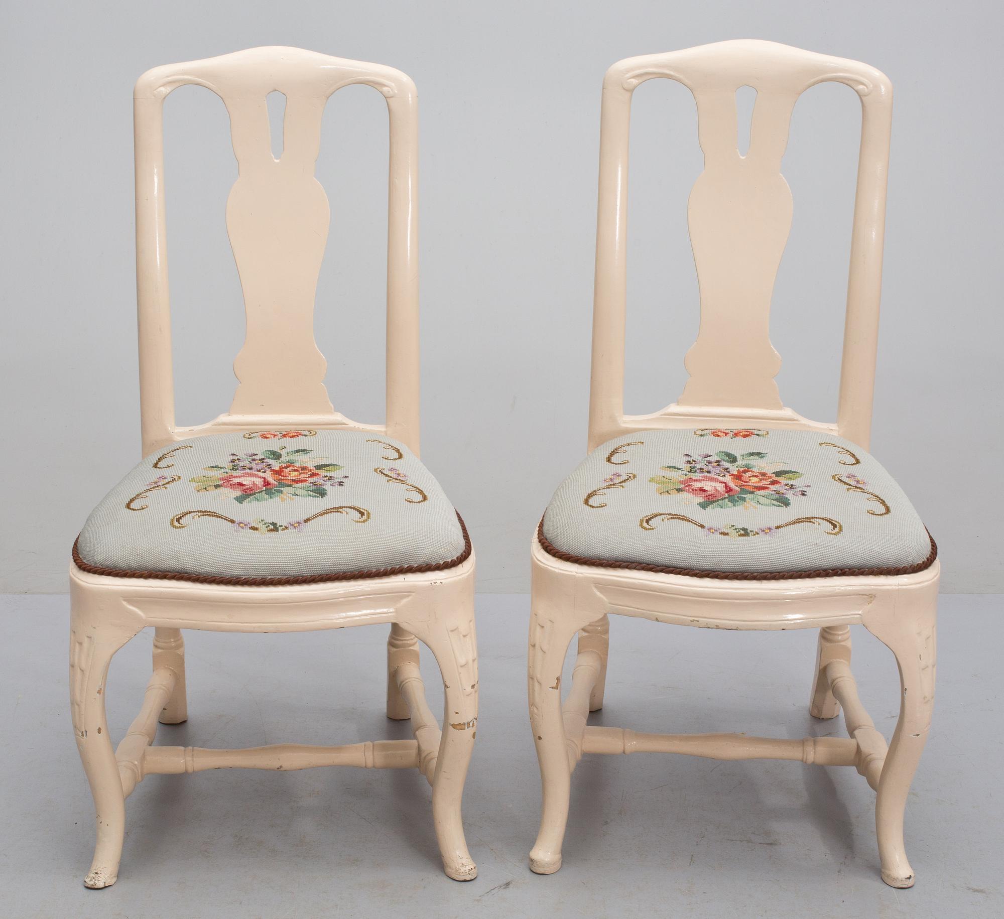 STOLAR, ett par, rokoko, 1700-tal.