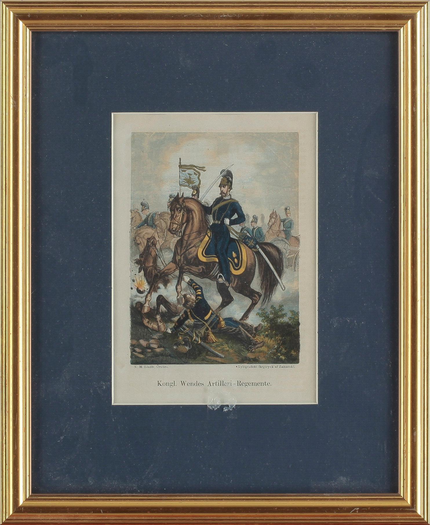 FÄRGPLANSCHER, 5st, xylografiska färgtryck utförda av Zamarski, utgivna av N.M. Lindh, Örebro, 1800-tal.