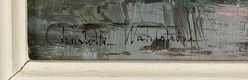 Charlotte Wahlström, oil on panel, signed.