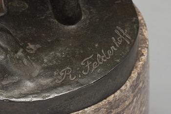 REINHOLD FELDERHOFF, brons, signerad.