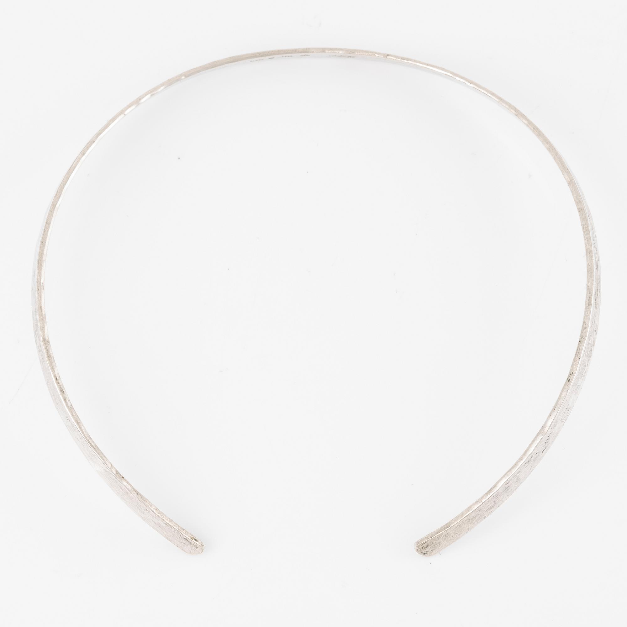 Necklace, silver, steel, Jan Eve Stengård, Gotland.