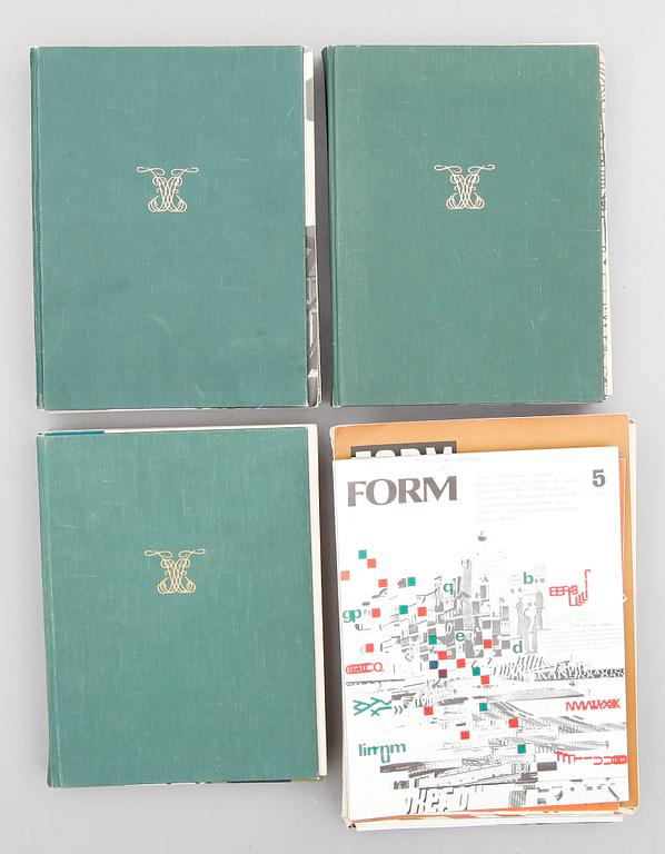 TIDSKRIFTER, ca 40 st, "Form", Svenska Slöjföreningens Tidskrift, 1940-/1960-tal.