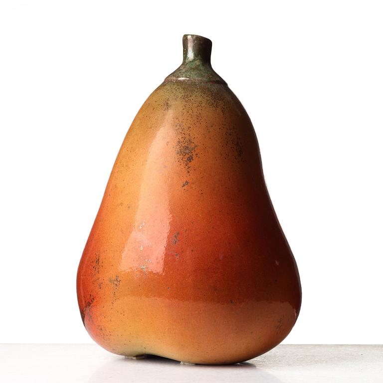 Hans Hedberg, a faience sculpture of a pear, Biot, France.