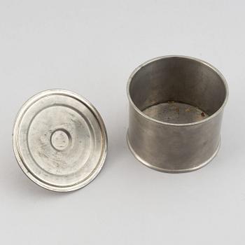 Nils Fougstedt, a pewter box, model 566, Svenskt Tenn, Stockholm, Sweden 1928.