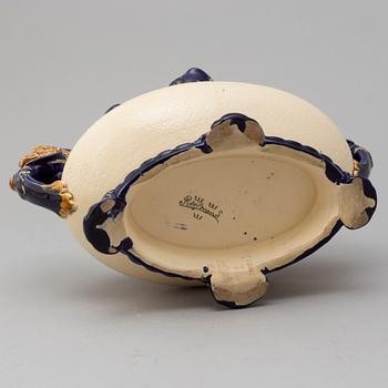 An earthenware jardiniere from Rörstrand, late 19th century.