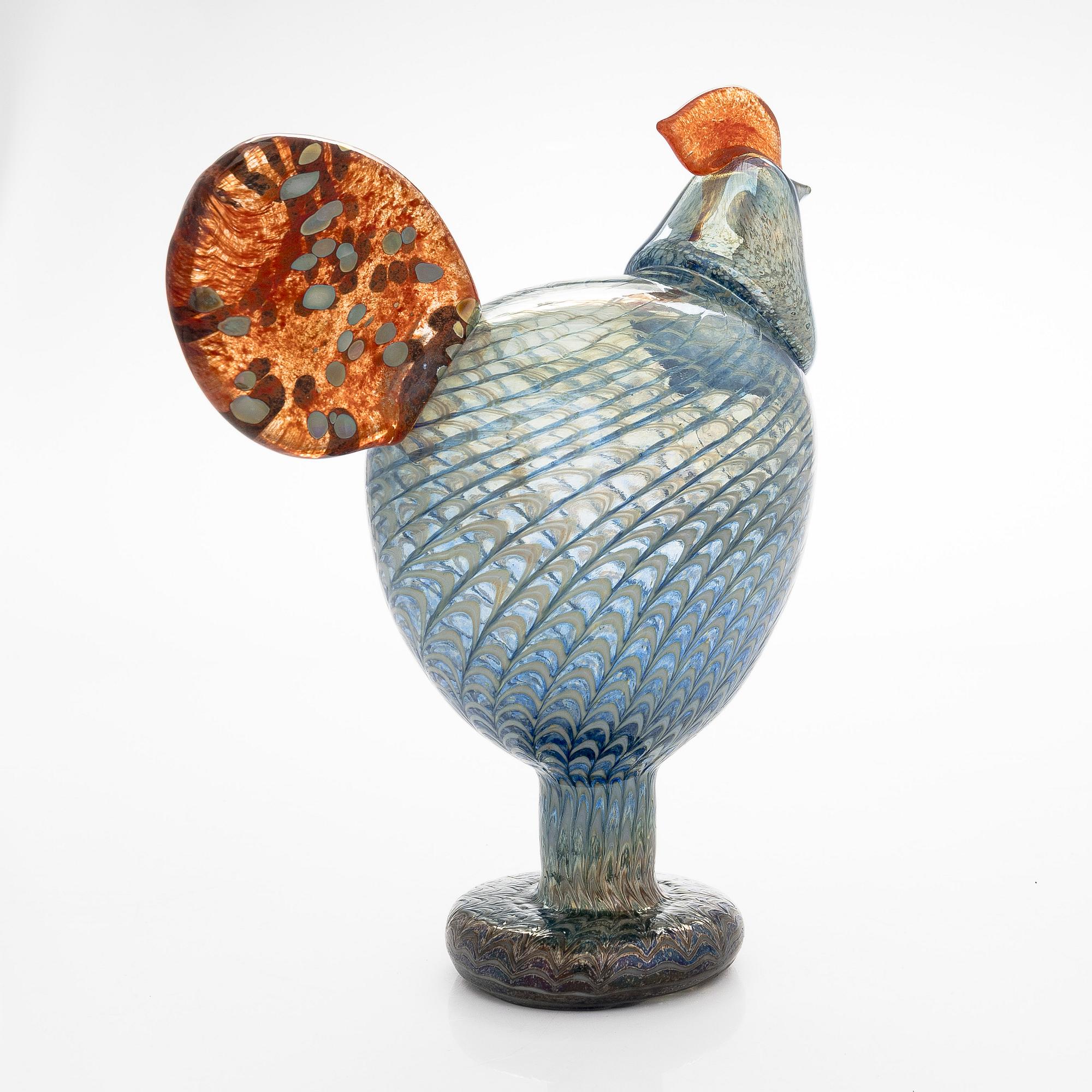 Oiva Toikka, a 'Kaiku' glass bird, signed O. Toikka, Nuutajärvi.