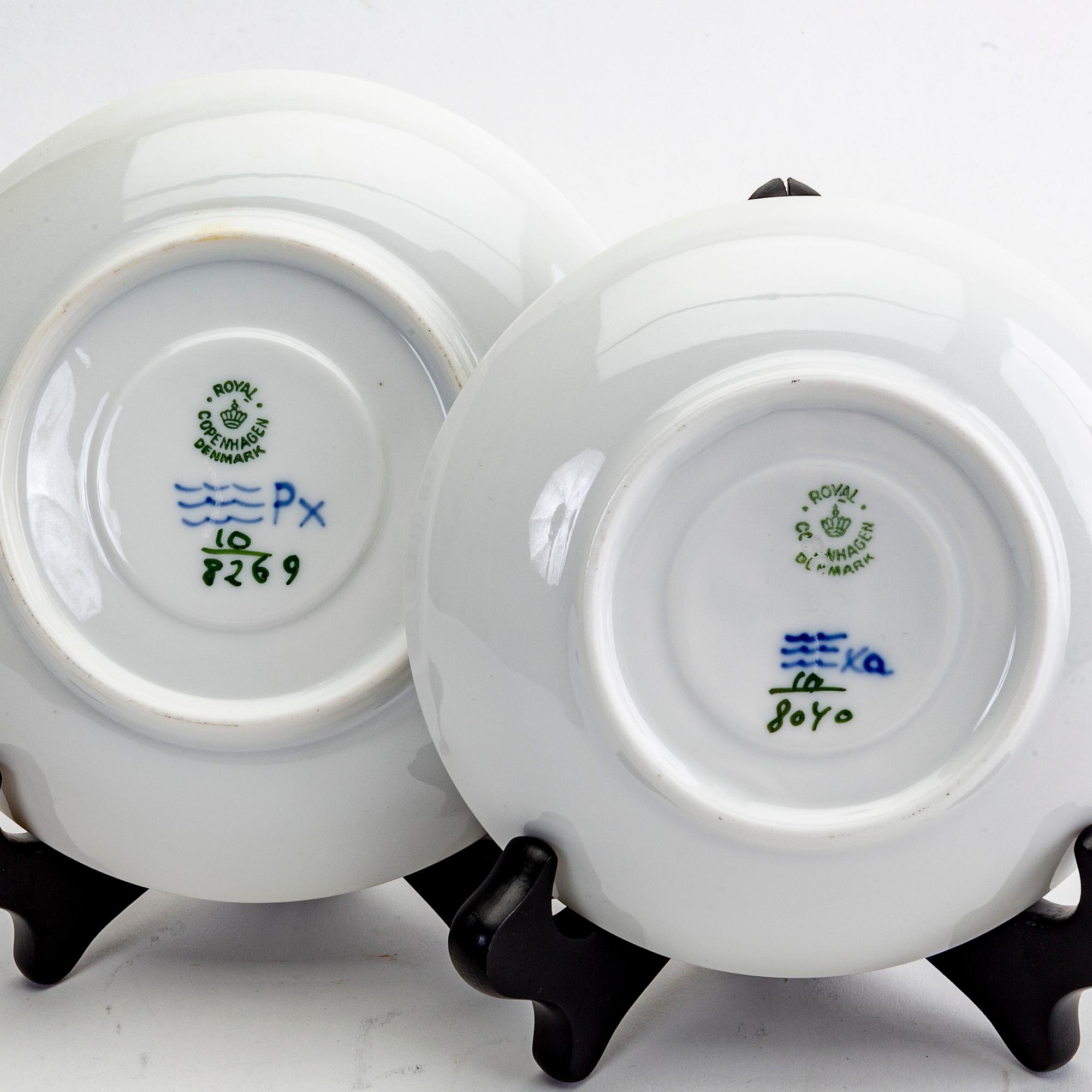 A 63 pcs Blå Blomst service from Royal Copenhagen later part of the 20th century.