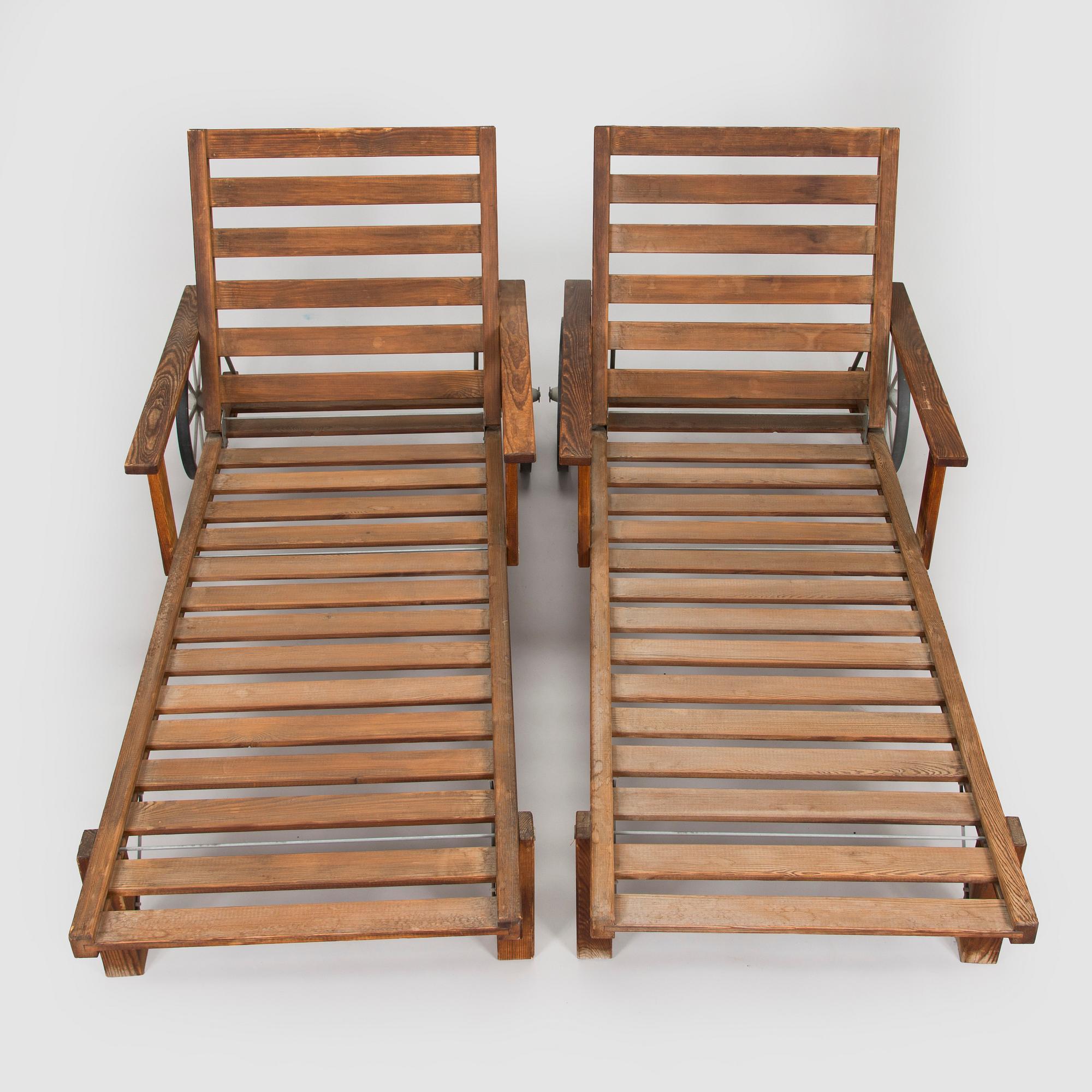 Elsa Stackelberg, a pair of sun loungers, Fri Form, Edsbruk.