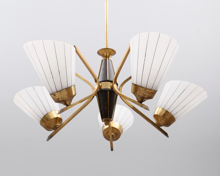 TAKLAMPA, 1950-tal. Höjd ca 63 cm.