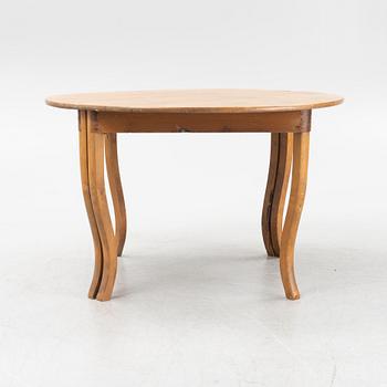 A pair of pine and birch tables, late 19th Century.