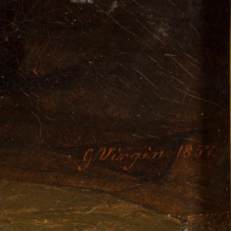 GOTTFRID VIRGIN, olja, signerad och daterad 1857.