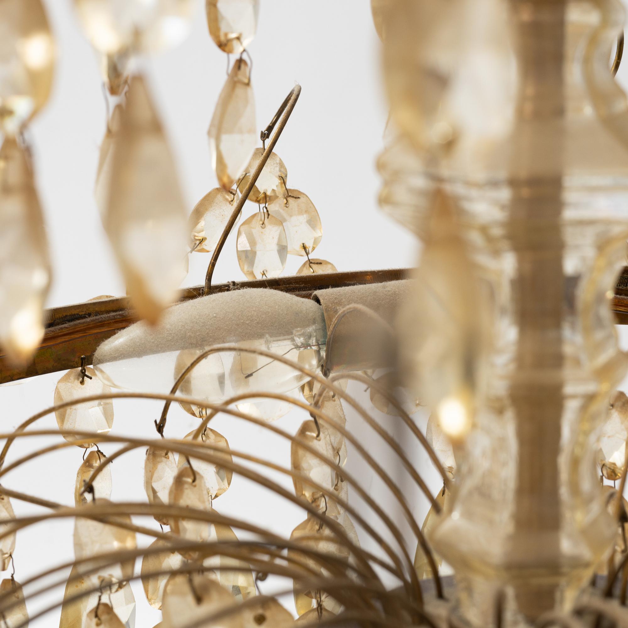 A Gustavian style chandelier, first half of the 20th Century.