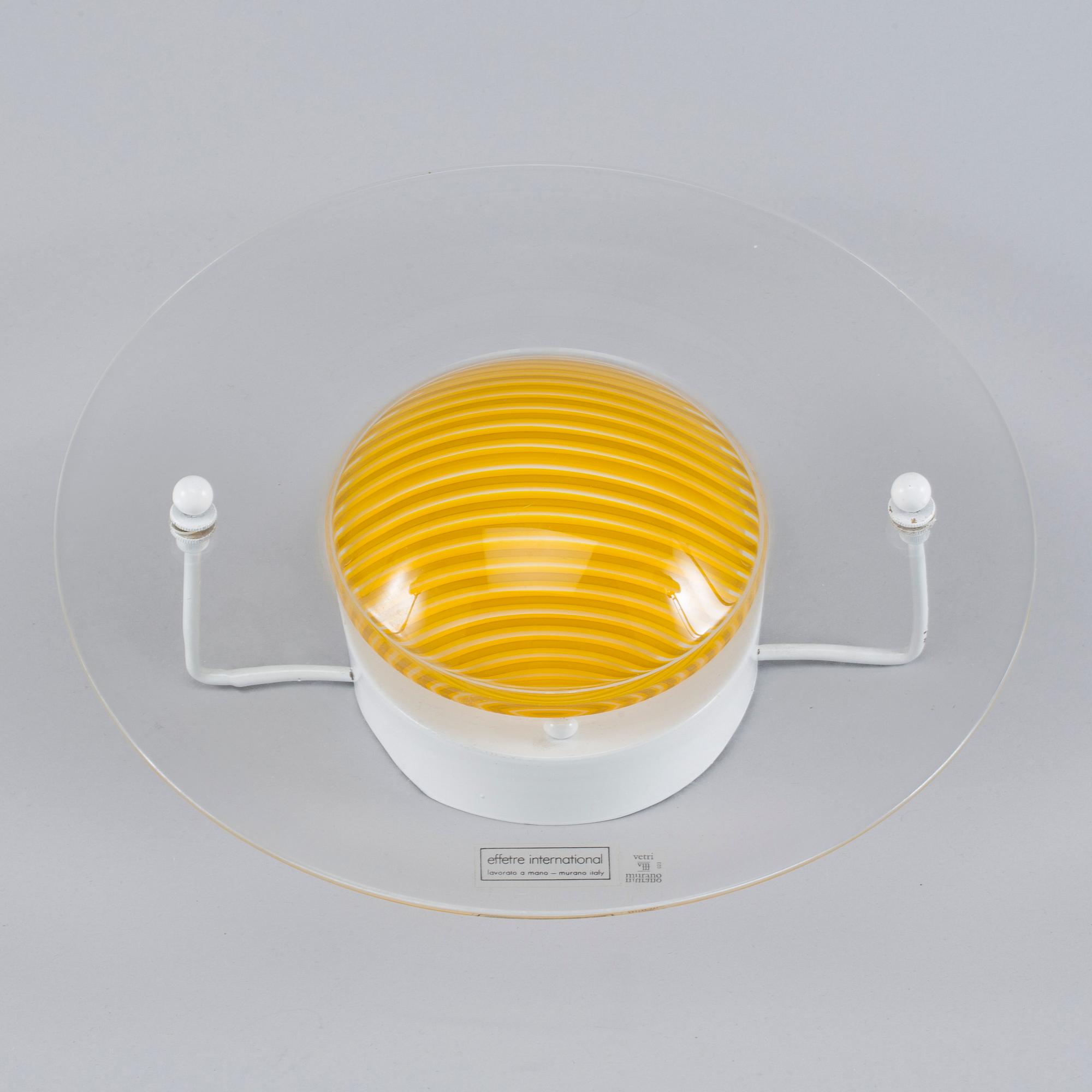 A LINO TAGLIAPIETRA "SATURNO" WALL LAMP FOR EFFETRE, 1980's.