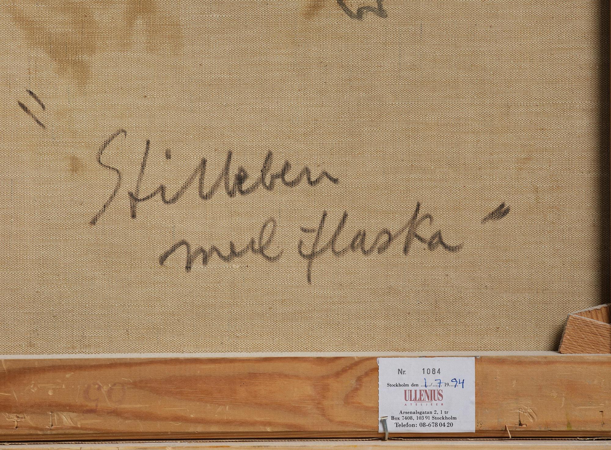 Evert Lundquist, "Stilleben med flaska".